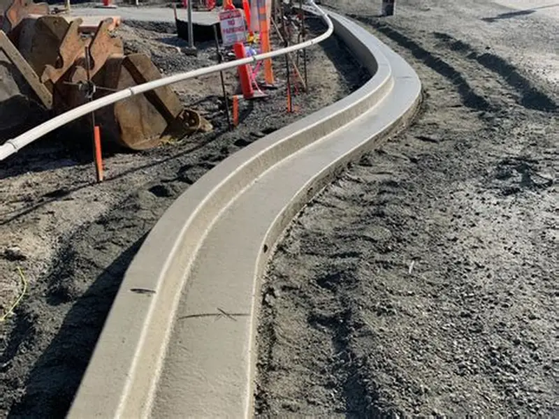 Concrete curb project by FRS Seattle